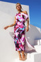 Euphoric Midi Dress - Plum Multi | Sage and Paige AUS.