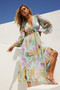 All Cloud Burst Midi Dress - Mint Multi | Sage and Paige AUS.