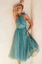 Her Statement Midi Dress - Sage | Sage and Paige AUS.