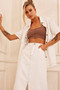 Future Face Denim Midi Skirt - White | Sage and Paige AUS.