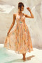 Daylight Midi Dress - Peach | Sage and Paige AUS.