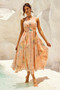 Daylight Midi Dress - Peach | Sage and Paige AUS.