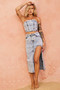 Clean Lines Denim Midi Skirt - Denim Blue | Sage and Paige AUS.