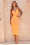 On Rotation Midi Dress - Orange | Sage and Paige AUS.