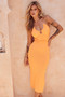 On Rotation Midi Dress - Orange | Sage and Paige AUS.