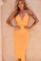 On Rotation Midi Dress - Orange | Sage and Paige AUS.