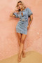Another Love Denim Mini Dress - Washed Blue | Sage and Paige AUS.