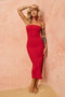 Petite Rosa Midi Dress - Red | Sage and Paige AUS.