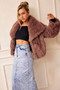 Dreaming Of Travel Faux Fur Jacket - Mocha | Sage and Paige AUS.
