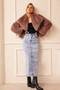 Dreaming Of Travel Faux Fur Jacket - Mocha | Sage and Paige AUS.