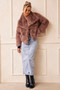 Dreaming Of Travel Faux Fur Jacket - Mocha | Sage and Paige AUS.
