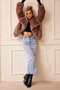 Dreaming Of Travel Faux Fur Jacket - Mocha | Sage and Paige AUS.
