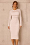 Risk Taker Knit Midi Dress - White