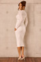 Risk Taker Knit Midi Dress - White