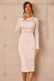 Risk Taker Knit Midi Dress - White