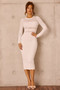 Risk Taker Knit Midi Dress - White