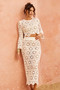 Flora Film Crochet Midi Skirt - White | Sage and Paige AUS.