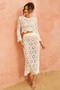 Flora Film Crochet Midi Skirt - White | Sage and Paige AUS.
