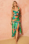 Secret Jungle Midi Dress - Green Multi | Sage and Paige AUS.