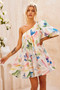 In Our Dreams Mini Dress - White Multi | Sage and Paige AUS.
