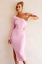 Sheer Glow Midi Dress - Pink | Sage and Paige AUS.