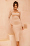Portia Knit Midi Dress - Camel | Sage and Paige AUS.