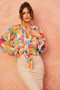 Hot Shot Blouse - Orange Multi | Sage and Paige AUS.
