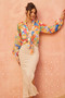 Hot Shot Blouse - Orange Multi | Sage and Paige AUS.