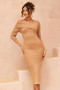 All About It Midi Dress - Caramel | Sage and Paige AUS.