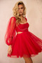 Saint Malo Mini Dress - Red | Sage and Paige AUS.