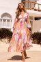 All Cloud Burst Midi Dress - Pink Multi | Sage and Paige AUS.