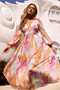 All Cloud Burst Midi Dress - Pink Multi | Sage and Paige AUS.