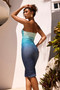 Mila Midi Dress - Blue | Sage and Paige AUS.