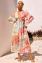 Tara Midi Dress - Red Multi | Sage and Paige AUS.