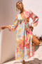 Tara Midi Dress - Red Multi | Sage and Paige AUS.