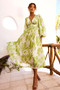 Palm Perfect Midi Dress - Green Multi | Sage and Paige AUS.