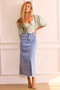 Back As You Are Denim Skirt - Washed Blue | Sage and Paige AUS.