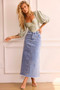 Back As You Are Denim Skirt - Washed Blue | Sage and Paige AUS.