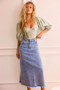 Back As You Are Denim Skirt - Washed Blue | Sage and Paige AUS.