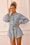 Monroe Denim Playsuit - Washed Blue | Sage and Paige AUS.