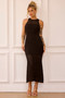 Butterfly Effect Knit Midi Dress - Black | Sage and Paige AUS.