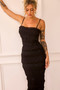 The Lineup Midi Dress - Black | Sage and Paige AUS.