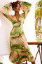 Young And In Love Midi Dress - Green Multi | Sage and Paige AUS.
