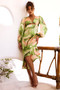 Young And In Love Midi Dress - Green Multi | Sage and Paige AUS.