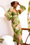 Young And In Love Midi Dress - Green Multi | Sage and Paige AUS.