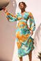 Young And In Love Midi Dress - Blue Multi | Sage and Paige AUS.