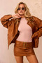 Sadie Vegan Jacket - Tan | Sage and Paige AUS.
