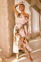 Tanya Midi Dress - Beige Multi | Sage and Paige AUS.