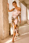 Tanya Midi Dress - Beige Multi | Sage and Paige AUS.