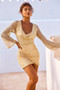 Changing The Rules Mini Dress - Gold | Sage and Paige AUS.